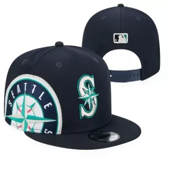 Seattle Mariners Navy Blue Stitched Snapback Hat - MLB Official