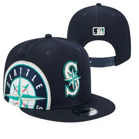 Seattle Mariners Navy Blue Stitched Snapback Hat - MLB Official Seattle Mariners Navy Blue Stitched Snapback Hat - MLB Official