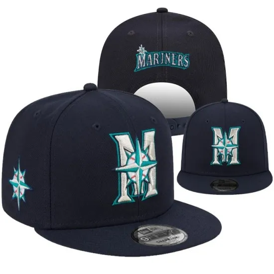 Seattle Mariners Navy Blue New Era Stitched Snapback Hat