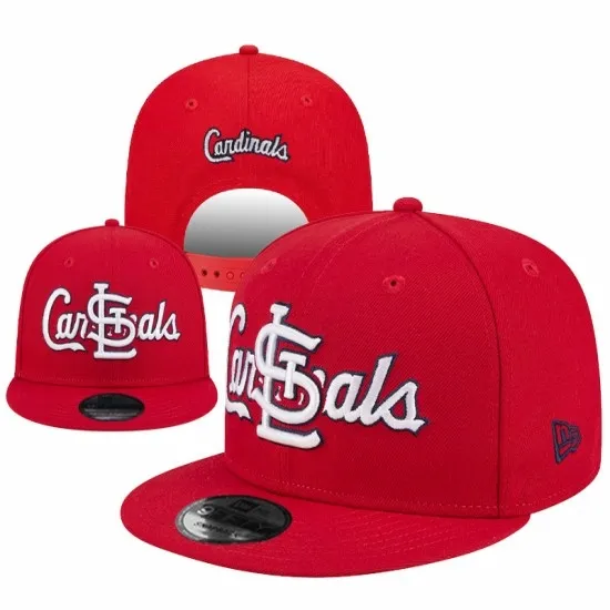 St. Louis Cardinals Red Script Logo Stitched Snapback Hat - New Era MLB St. Louis Cardinals Red Script Logo Stitched Snapback Hat - New Era MLB