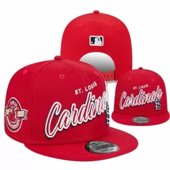 St. Louis Cardinals 100th Anniversary Red Script Snapback Hat