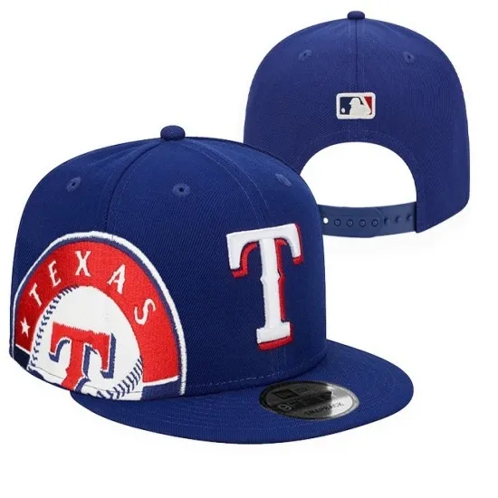 Texas Rangers Royal Blue Stitched Logo Snapback Hat