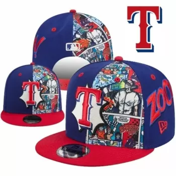 Texas Rangers Comic Book Style Snapback Hat - Official MLB Gear Texas Rangers Comic Book Style Snapback Hat - Official MLB Gear